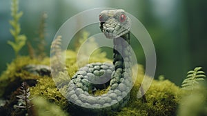 Captivating Tundra Stop-motion Snake: 4k Cinematic Hemp Imagery