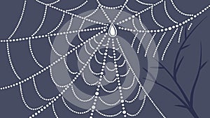 Elegant Spiderweb Pattern Vector Illustration, vector design Generative AI