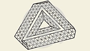 Classic Penrose Triangle Impossible Shape Vector, vector design Generative AI
