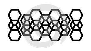 Interlocking honeycomb pattern, nature and geometric design vector design Generative AI