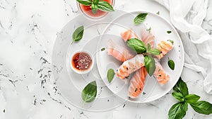 Captivating vietnamese rice paper rolls food photography for culinary enthusiasts