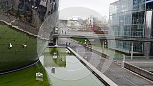 Futuristic Architecture at Parc de la Villette â Palais de la Science and Spherical Landmark photo