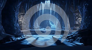 Mystical Ice Cave Interior
