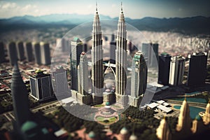 Captivating View of Kuala Lumpur's Petronas Towers. Perfect for Posters and Landing Pages.