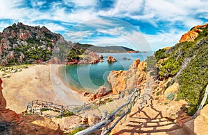 Captivating view of Li Cossi beach on Costa Paradiso resort