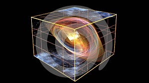 Time-Space Distortion: Abstract Visualization of Spacetime Continuum Curvature. Generative AI