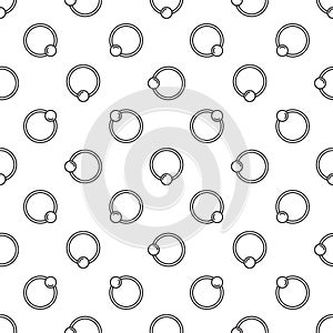 Captive ball ring vector seamless pattern