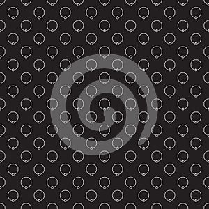 Captive ring vector dark seamless pattern. Piercing background
