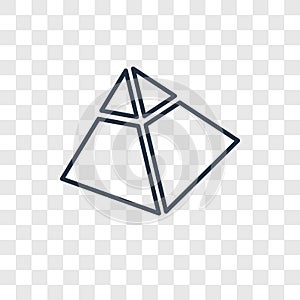 Captives to Egypt concept vector linear icon isolated on transparent background, Captives to Egypt concept transparency logo in o photo
