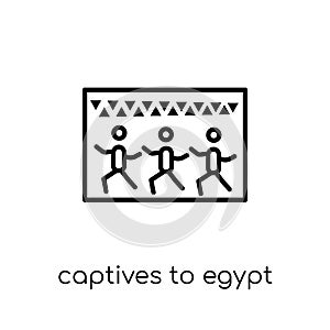 Captives to Egypt icon. Trendy modern flat linear vector Captive