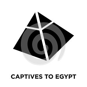 Captives to Egypt icon vector isolated on white background, logo