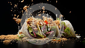 Capture dynamic splashes of food in a flying food photography\