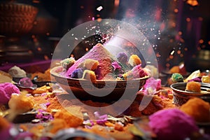 Capture the essence of Holi feasting with a