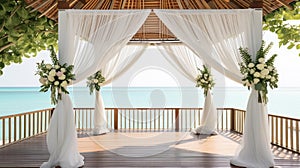 Elegant Resort Wedding: Serene Beach Venue at Sunset photo