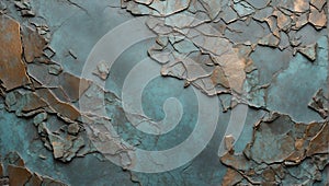 Verdigris Essence: A Weathered Slate Tapestry. AI generate photo
