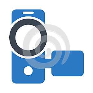 Capture glyph color vector icon