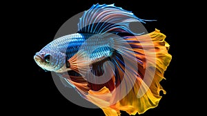 Capture the moving moment of fighting fish,betta fish.