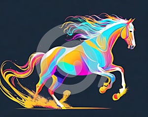 Capture the Thrill with our Dynamic Horse T-Shirt Graphic, Showcasing a Majestic Galloping Beauty.