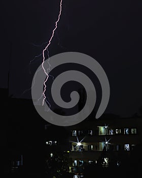 Capture of thunderstorm and lightning around urban infrastructure