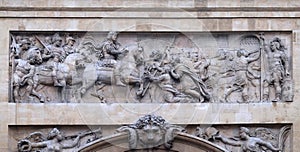 Capture of the town of Maastricht, detail of the Porte Saint Denis in Paris