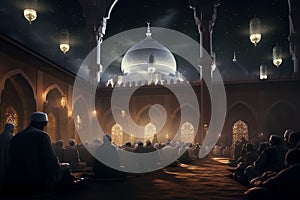 Capture the tranquility of latenight prayers and