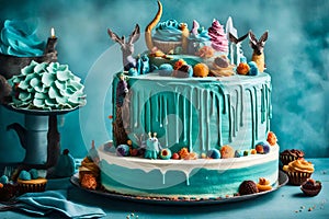 Capture the whimsical essence of a fantastical creature-inspired confection,