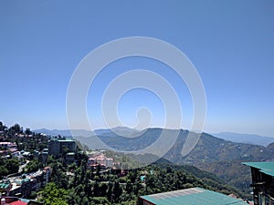 Captured beautiful hills of Simla with mobile camera photo