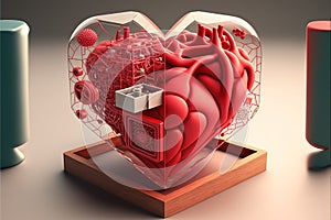 Captured Love A Heart in a Glass Box