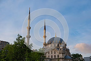 Twin Minarets Mosque in Istanbul photo