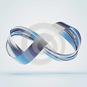 captures abstract Mobius belt curvature elegantly Mesmerizing 3D rendering