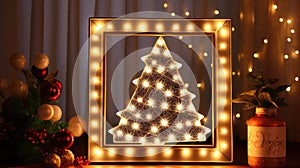 captures christmas light photo frame