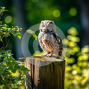 Majestic Owl Perched in Enchanting Forest