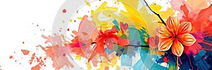 Capturing the Ephemeral Essence of Spring An Abstract Expressionist Tapestry of Transience and Exuberance photo