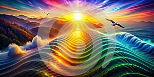 Capturing the Invisible Abstract Aerial Sound Waves Reveal Vibrant Energy Patterns in a Stunning Aerial Perspective photo