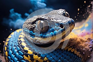 Capturing the Majesty: Extreme Snake Photography with Dramatic Lights and High Detail