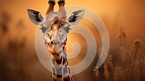Capturing Moments: A Joyful And Optimistic Giraffe In Soft Light