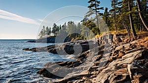 Capturing The Serene Beauty Of A Rocky Shoreline With Nikon D850