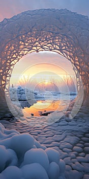 Capturing The Whimsical Beauty Of Russia\'s Ice Arch With Marsh Photography