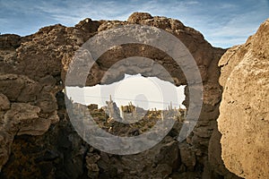 Captus and the Uyuni salar desert. South of Bolivia. photo