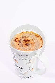 Capuccino Cup in White Background 1 photo