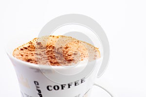 Capuccino Cup in White Background 3 photo