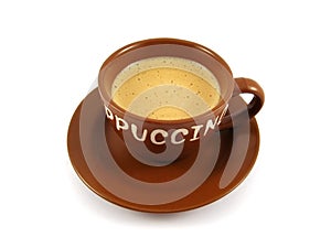 Capuchino brown cup photo