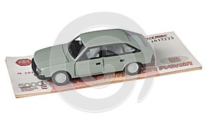 Car and 500 ruble photo