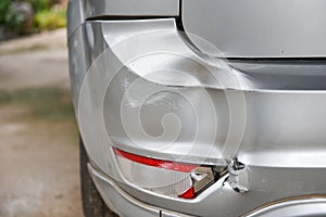 Car accident concept - Taillight accident car