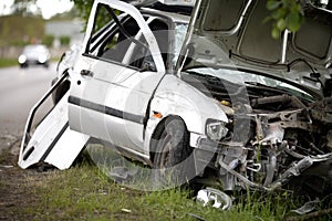 Auto incidente la caduta 