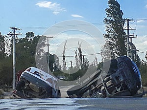 Car Accident at Highway, Mendoza, Argentina