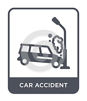 car accident icon in trendy design style. car accident icon isolated on white background. car accident vector icon simple and