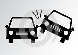 Car accident icon. Vector illustration