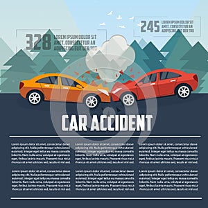 Car accident infographics.