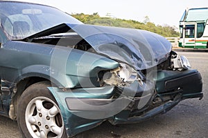 Car accident for insurance concept